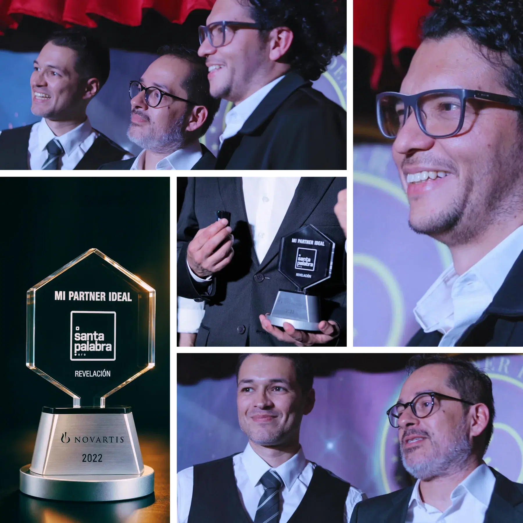 Collage de Santa Palabra recibiendo el premio Mi Partner Ideal de Novartis en 2022